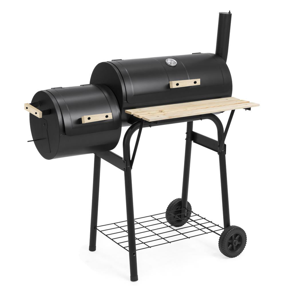 2in1 charcoal BBQ grill and smoker-2