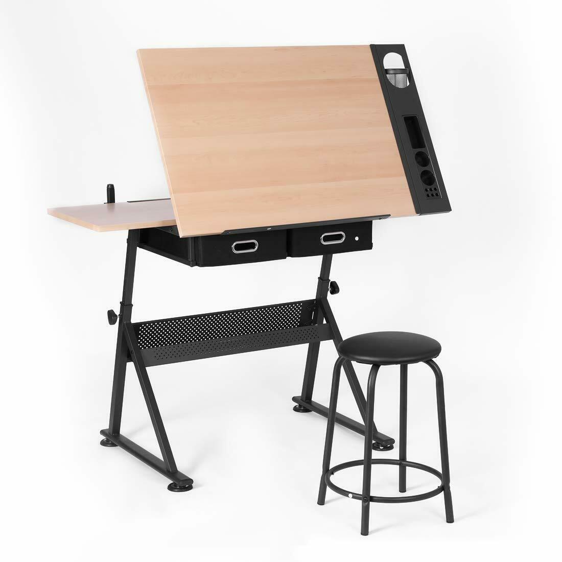 Reclining drawing table with gift chair-2