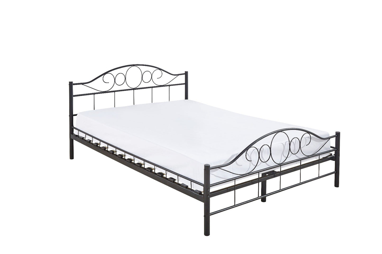Mimi metal bed frame with gift bed grid in several sizes and colors-Black 160x200cm-0