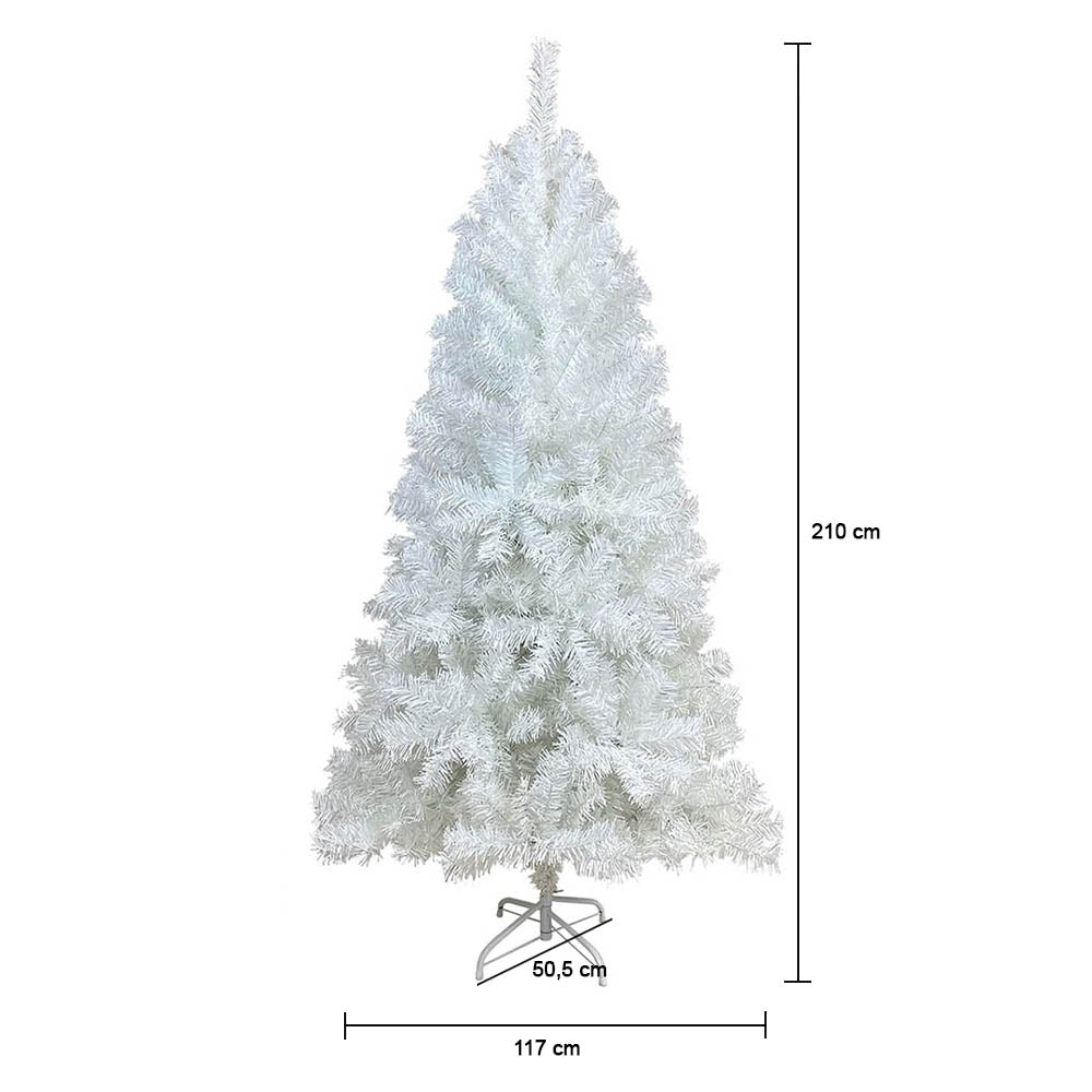White artificial pine - in several sizes - 210 cm-0