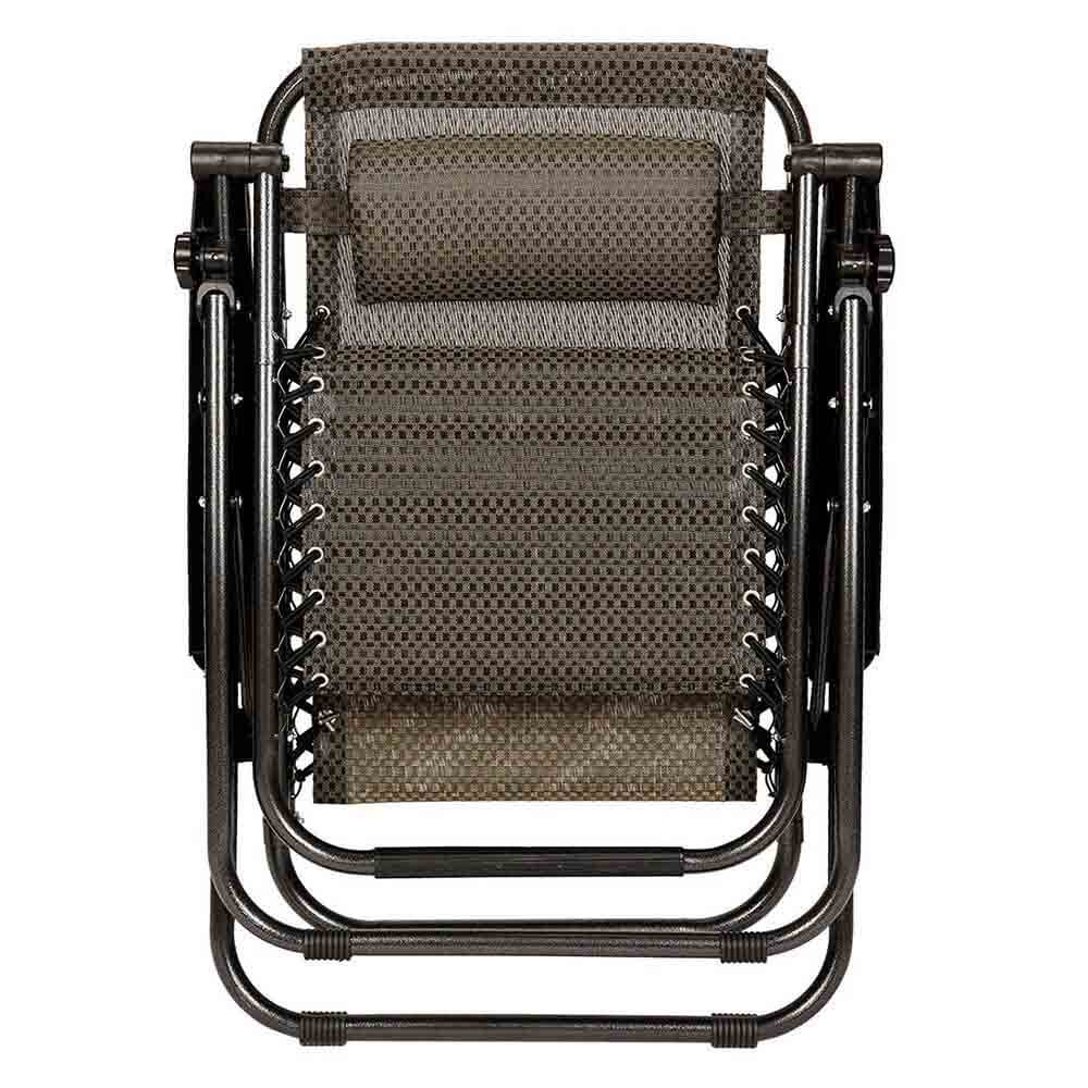 Zero gravity garden chair with gift cup holder, 2 pcs-grey-3