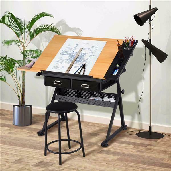 Reclining drawing table with gift chair-1