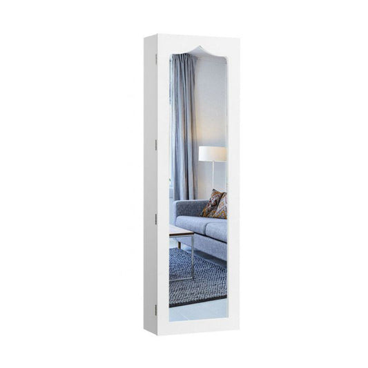 Wall mirror jewelry holder with lighting-0