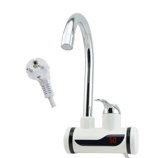 Water heater faucet with LCD display in 3 types - wall, horizontal connection-0